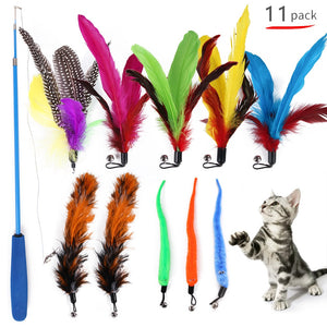 Cat Stick Feathers Toy